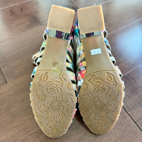 Vibrant Multicolor Strappy Sandals - Picture 4 of 6